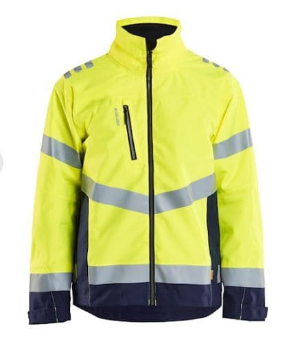 BLAKLAEDER - Shell jacket Hi-vis  Gelb/Marineblau XL