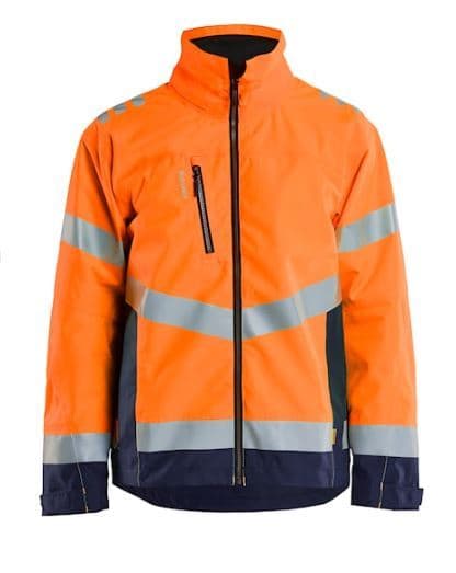 BLAKLAEDER - Shell jacket Hi-vis  Orange/Marineblau 4XL