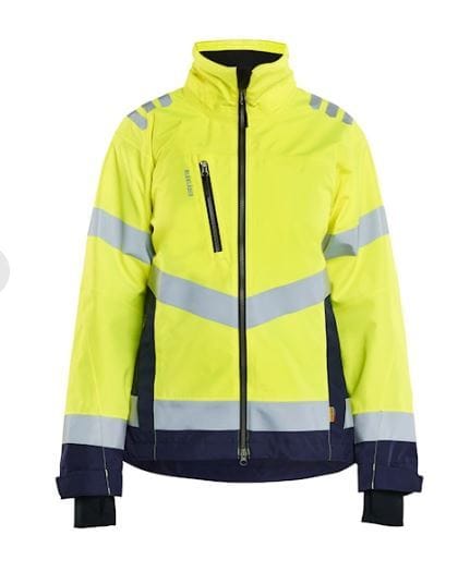 BLAKLAEDER - Shell jacket Hi-vis Women Gelb/Marineblau XXL