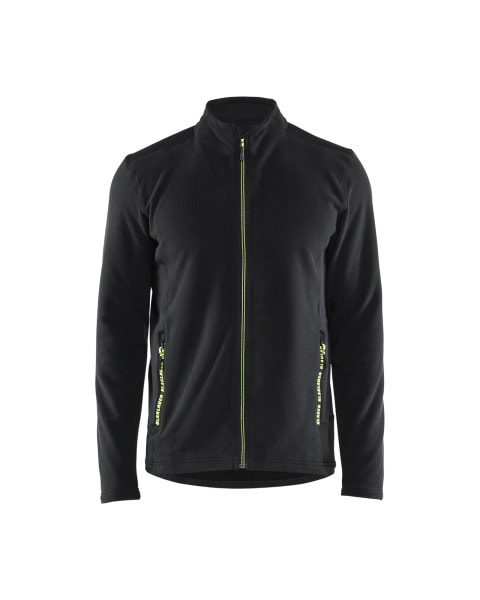 BLAKLAEDER - Micro fleece jacket Schwarz/Gelb L