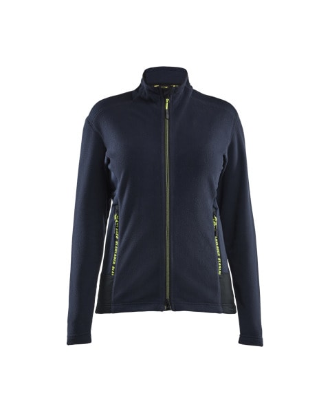 BLAKLAEDER - Micro fleece jacket Women DK Navy/ Hv Yellow XL