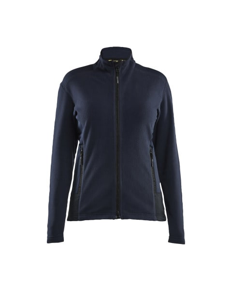 BLAKLAEDER - Micro fleece jacket Women Dark navy/black XXXL