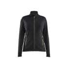 BLAKLAEDER - Micro fleece jacket Women Schwarz/Gelb XXL