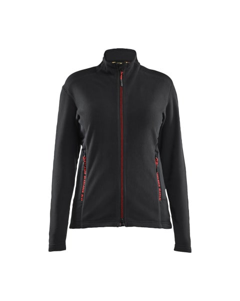 BLAKLAEDER - Micro fleece jacket Women Schwarz/Rot XXL
