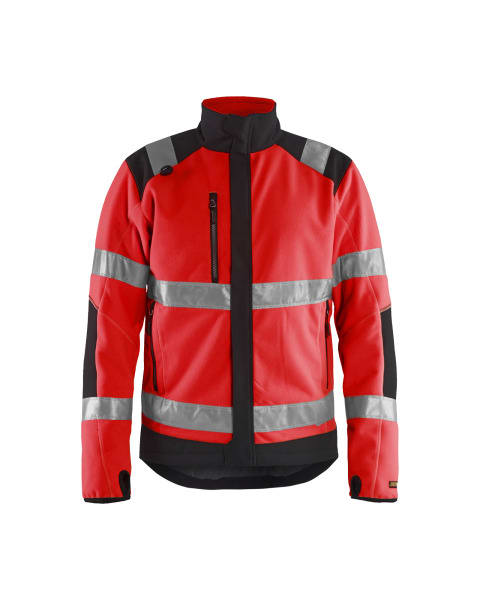 BLAKLAEDER - High Vis Fleecejacke winddicht High Vis Rot/Schwarz L