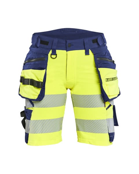 BLAKLAEDER - Damen Shorts High Vis 4-Wege-Stretch High Vis Gelb/Marineblau C44