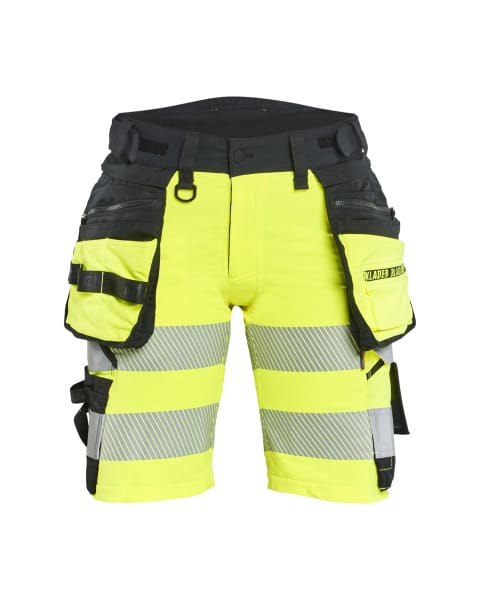 BLAKLAEDER - Damen Shorts High Vis 4-Wege-Stretch High Vis Gelb/Schwarz C46