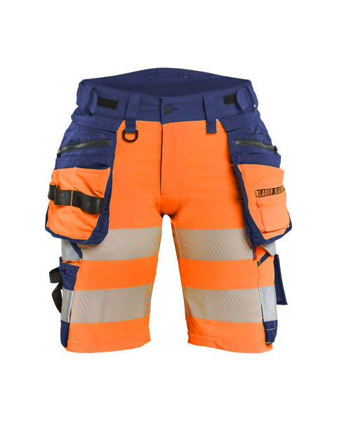 BLAKLAEDER - Damen Shorts High Vis 4-Wege-Stretch High Vis Orange/Marineblau C36