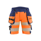 BLAKLAEDER - Damen Shorts High Vis 4-Wege-Stretch High Vis Orange/Marineblau C44