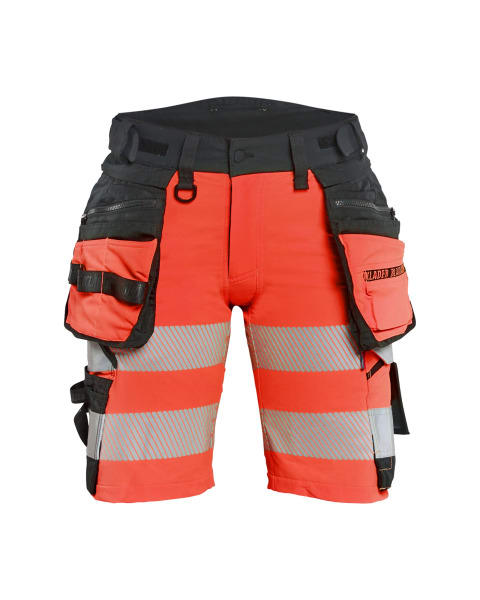 BLAKLAEDER - Damen Shorts High Vis 4-Wege-Stretch High Vis Rot/Schwarz C44