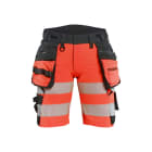BLAKLAEDER - Damen Shorts High Vis 4-Wege-Stretch High Vis Rot/Schwarz C34