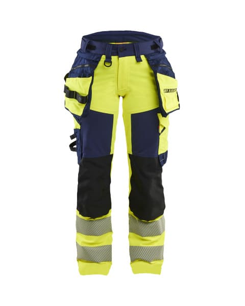 BLAKLAEDER - Damenhose High Vis 4-Wege-Stretch High Vis Gelb/Marineblau C36