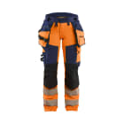 BLAKLAEDER - Damenhose High Vis 4-Wege-Stretch High Vis Orange/Marineblau C34