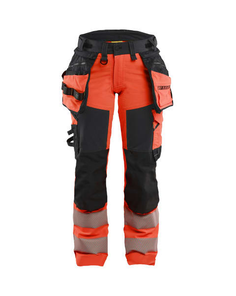 BLAKLAEDER - Damenhose High Vis 4-Wege-Stretch High Vis Rot/Schwarz D23