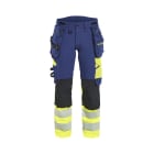 BLAKLAEDER - Damenhose High Vis 4-Wege-Stretch Marineblau/ High Vis Gelb C38