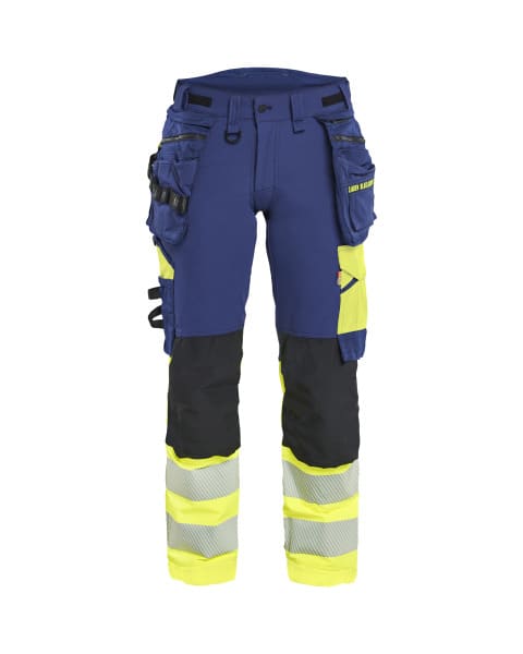 BLAKLAEDER - Damenhose High Vis 4-Wege-Stretch Marineblau/ High Vis Gelb C48