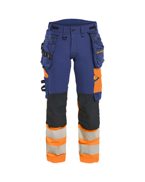 BLAKLAEDER - Damenhose High Vis 4-Wege-Stretch Marineblau/Orange D18