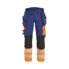 BLAKLAEDER - Damenhose High Vis 4-Wege-Stretch Marineblau/Orange C46