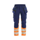BLAKLAEDER - Damen High Vis Hose Stretch Marineblau/Orange C42
