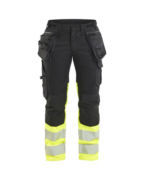 BLAKLAEDER - Damen High Vis Hose Stretch Schwarz/Gelb C46