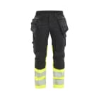 BLAKLAEDER - Damen High Vis Hose Stretch Schwarz/Gelb C50