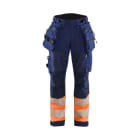 BLAKLAEDER - Damen High Vis Arbeitshose Softshell Marineblau/Orange C42