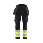 BLAKLAEDER - Damen High Vis Arbeitshose Softshell Schwarz/Gelb C34