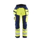 BLAKLAEDER - Damen High Vis Softshell Arbeitshose High Vis Gelb/Marineblau D18