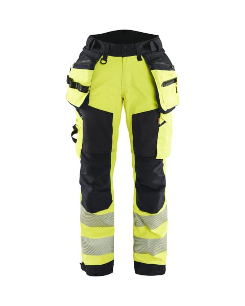 BLAKLAEDER - Damen High Vis Softshell Arbeitshose High Vis Gelb/Schwarz C36