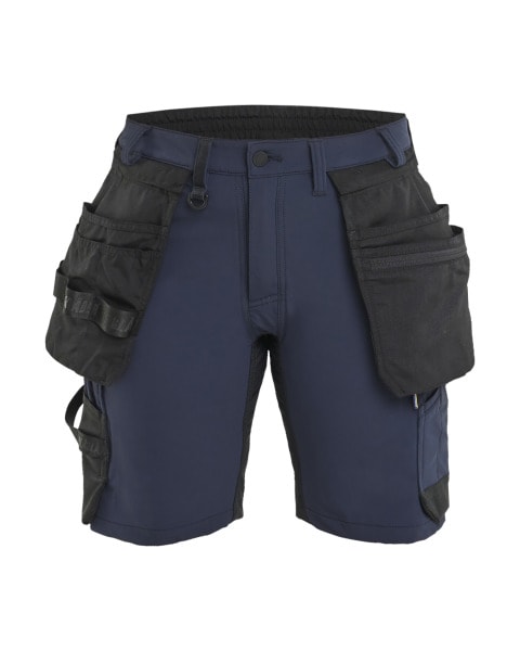 BLAKLAEDER - Damen Handwerkershorts 4-Wege-Stretch Dunkel Marineblau/Schwarz C42