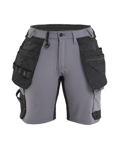 BLAKLAEDER - Damen Handwerkershorts 4-Wege-Stretch Mittelgrau/Schwarz C32