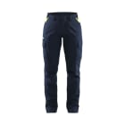 BLAKLAEDER - Damen Industrie Arbeitshose Stretch Dunkel Marineblau/High Vis Gelb C38