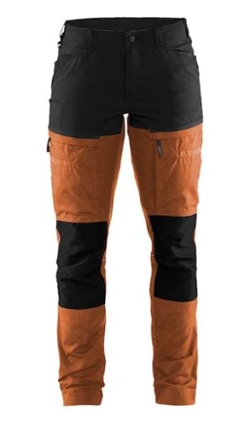 BLAKLAEDER - Damen Servicehose mit Stretch Rostbraun/Schwarz C34