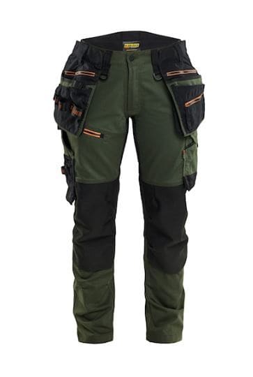BLAKLAEDER - Damen Handwerker Arbeitshose Stretch Waldgrün/Rost D20