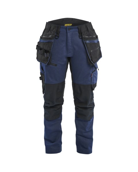 BLAKLAEDER - Damen Handwerker Arbeitshose Stretch Dunkel Marineblau/Schwarz D20