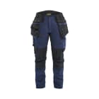 BLAKLAEDER - Damen Handwerker Arbeitshose Stretch Dunkel Marineblau/Schwarz D20