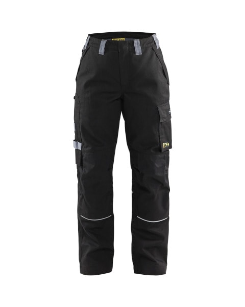 BLAKLAEDER - Damen Flammschutz Arbeitshose Schwarz/Grau C46