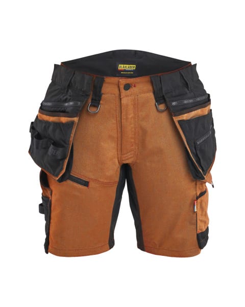 BLAKLAEDER - Damen Handwerkershorts mit Stretch Rostbraun/Schwarz C50
