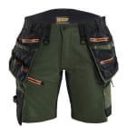 BLAKLAEDER - Damen Handwerkershorts mit Stretch Waldgrün/Rost C32