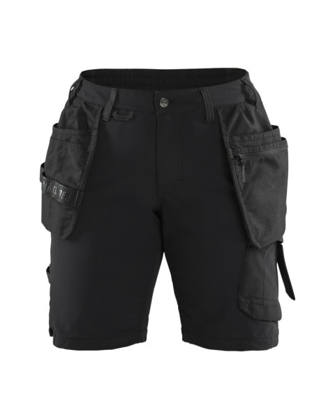 BLAKLAEDER - Damen Handwerker Shorts 4-Wege-Stretch Schwarz/Dunkelgrau C36