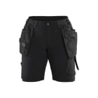 BLAKLAEDER - Damen Handwerker Shorts 4-Wege-Stretch Schwarz/Dunkelgrau C36