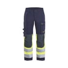 BLAKLAEDER - Damen Multinorm Arbeitshose Inhärent mit Stretch Marineblau/ High Vis Gelb C38