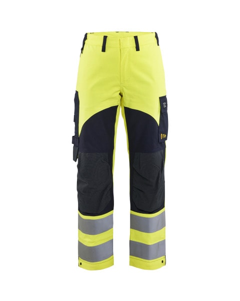 BLAKLAEDER - Damen Multinorm Arbeitshose Inhärent High Vis Gelb/Marineblau C36