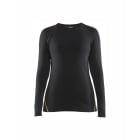 BLAKLAEDER - Damen Flammschutz Thermo-Shirt, 78% Merinowolle Schwarz M