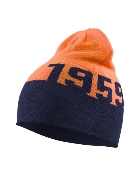 BLAKLAEDER - Beanie Kinder Marineblau/Orange onesize