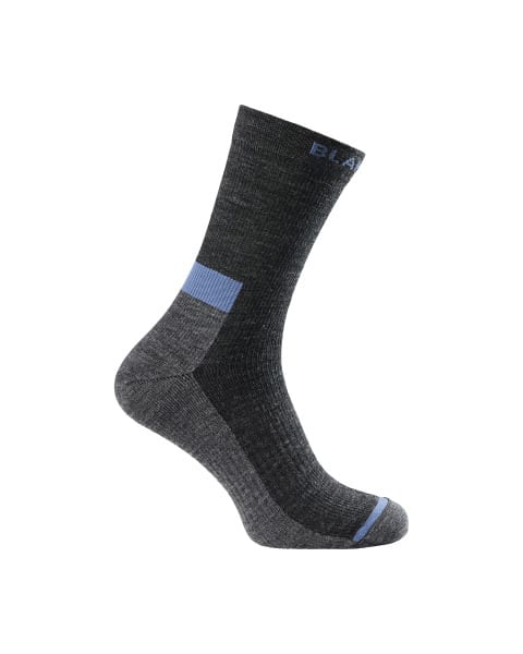 BLAKLAEDER - Wool sock thin Schwarz Melange 46-48
