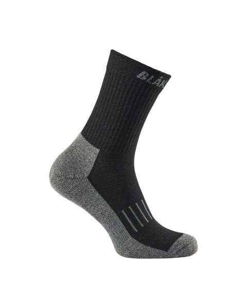 BLAKLAEDER - Cotton sock crew 3-pack Black/Dark grey 34-36