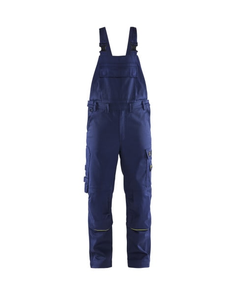 BLAKLAEDER - Schweisser Latzhose Marineblau/ High Vis Gelb D100