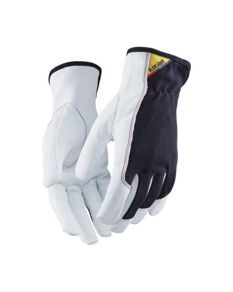 BLAKLAEDER - Arbeitshandschuh Leder Dunkel Marineblau/Weiß 10