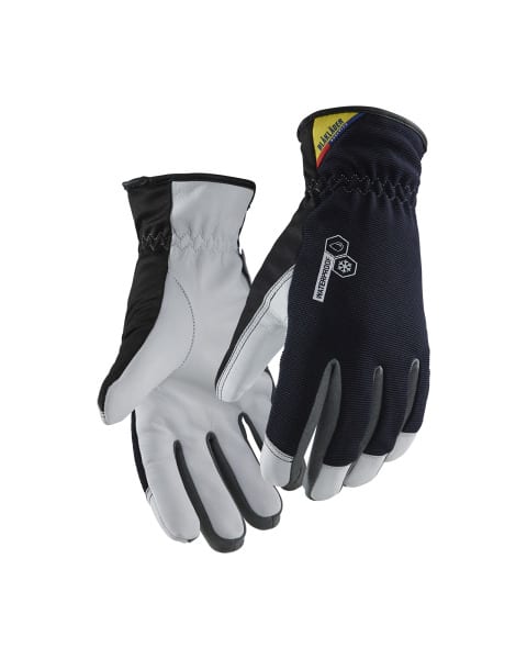 BLAKLAEDER - Work glove leather, winter lined WR Dark navy/White 9